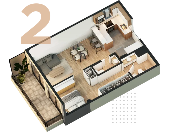 planta 2 ambientes