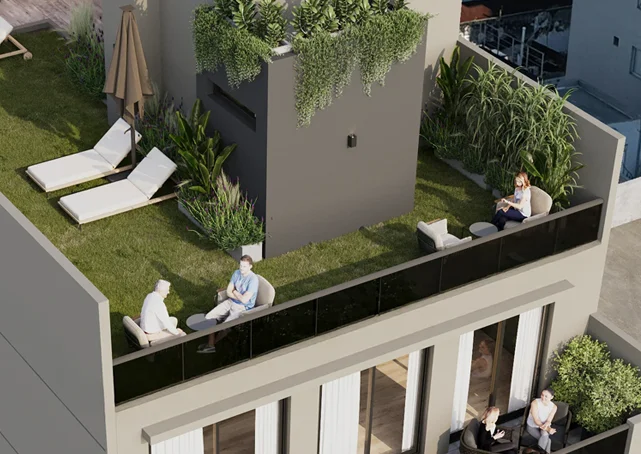 Terraza verde